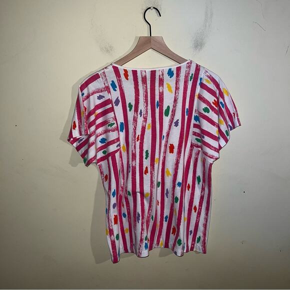 HONORS SPORT cotton blend patterned T-shirt M - Picture 3 of 4